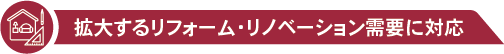 拡大するリフォーム・リノベーション需要に対応